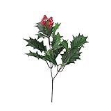 MAGIQ 東京堂 クリスマス 上質な 造花 ノエルホリー (3本入り) #グリーン FX005302