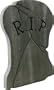 Hourglass RIP Tombstone Prop