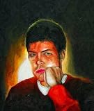 Custom Order #4J-LVB, Oil on Canvas, Custom Painting of The Person You Love, For 1 Person of Customer's Choice, Style: Expressionism, with Signature Text "MY SUNSHINE", Canvas Size 14 x 17 inch