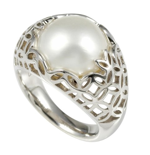Merii Damen-Ring 925 Sterlingsilber rhodiniert Mabe-Zuchtperle wei&szlig; Gr. 50 (15.9) M0564R/9 Preisvergleich