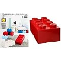 LEGO - BOITE DE RANGEMENT 8 plots - Rouge