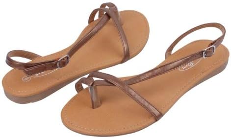 Starbay Womens Gladiator Sandal Shoes (Bronze, Size 7)