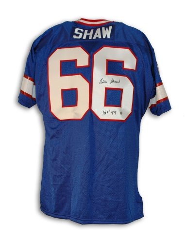 Billy Shaw Signed Buffalo Bills Blue Throwback Jersey - HOF 99