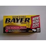Bayer Aspirin Pain Reliever 325Mg - 500 Tablets