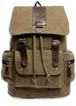 Vintage Brown Canvas Backpack Rucksack Great for School Camping