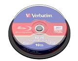 Verbatim 43694 25 GB 2x Blu-ray Single Layer ReWritable Disc BD-RE, 10-Disc Spindle