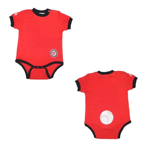 MLB Washington Nationals Baby / Infant One-Piece Bodysuit / Romper / Onesie - Red (Size: 6/9)