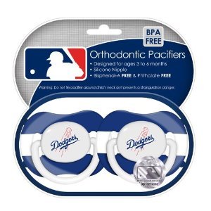 Los Angeles Dodgers Pacifiers 2 Pack Safe BPA Free