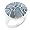 Sterling Silver Blue Faux Mother Of Pearl Swirl Ring