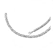 14K White Gold Byzantine Link Bracelet - 8 inches - 7.00mm