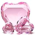 Medium Pink Heart Paperweight