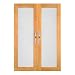 Solid Wood Closets DOMPS Doors with Frosted Glass, Maple Spice, 2-Pack
