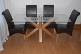 Venice 6ft SOLID OAK GLASS DINING TABLE & 6 CHAIRS New
