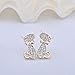 Lureme Cute Kitty Cat with Bow Tie Pave Crystal Gold Tone Stud Earrings for Women 02002063-2