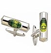 Green Level Cufflinks - Functional Style Formal Wear - Cufflinks