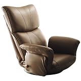 ヘッドリクライニング機構付 ハイバック スーパーソフトレザー 座イス YS-1396HR (ブラウン) ホンダ ライフ