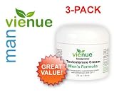 VieNue Bioidentical Testosterone Cream for Men - 3 Cycle Pack