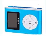 (BLUE) LCD MINI CLIP ON MP3 PLAYER.SUPPORTS 1GB,2GB,4GB,8GB SDHC MEMORY (BULK PACKAGE,MEMORRY CARD NOT INCLUDED)