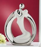 Produkt-Bild: Gilde Skulptur / Sculpture Francis Paar "Partnerkreis", 30512, platin/weiss