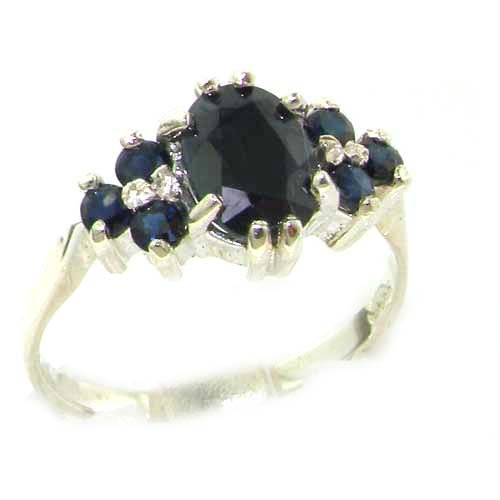 Click To Ladies Contemporary Solid Sterling Silver Natural Deep Blue Sapphire Ring - Finger Sizes 5 to 12 Available Details... Ladies Contemporary Solid Sterling Silver Natural Deep Blue Sapphire Ring - Finger Sizes 5 to 12 Available