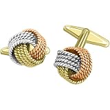 Tri Color Love Knot Cufflink