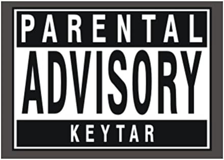 Teeburon parental advisory Keytar Pack of 4 Decal