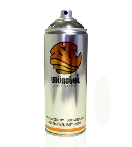 Monstercolors Premier Snow white 400ml aerosol spray paint