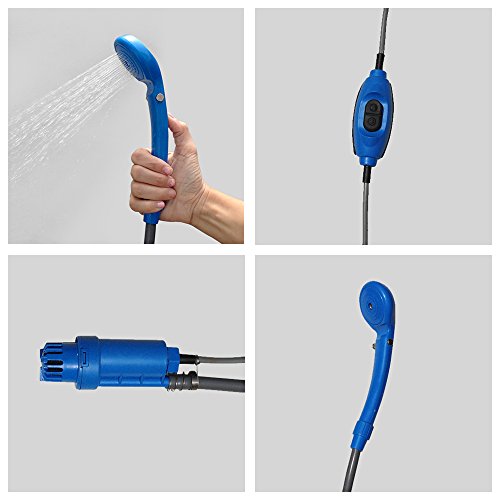 12 Volt Portable Mobile Camping Personal Shower. Includes Water Pump, Shower Head, On/Off Switch