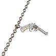 977500 Rhinestone Gun Necklace, in 2 Colors