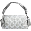 AUTHENTIC COACH PARKER OP ART SHOULDER ZIP (Silver/Silver)