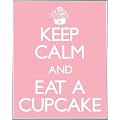 Motivational Mini Poster and Frame (Plastic) - Keep Calm And Eat A Cupcake (20 x 16 inches)