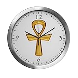IMAGE OF Modern Wall Clock Egyptian Gold Ankh