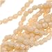Czech Fire Polish Glass Beads 4mm Round Opaque Light Beige (50)