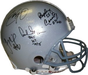 Troy Smith Autographed/Hand Signed Ohio State Buckeyes Full Size Authentic Helmet Heisman Winners 4