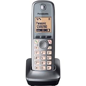 Panasonic KX-TGA661EM Additional Handset for KX-TG6611EM Family - Silver