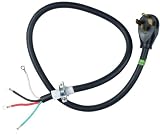 Tools & Hardware : Whirlpool PT400 4-Foot 40 Amp 4 Wire Range Power Cord