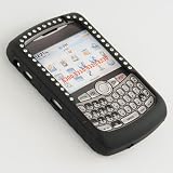 Black with Diamond Soft Silicone Skin Bling Cover Case for Blackberry Curve 8300 8310 8320 8330