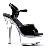 6 Inch Women's Sexy Platform Shoes High Heel Sandal With Clear Bottom