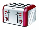 Breville Opula Collection VTT332 Stainless Steel 4 Slice Toaster, Carnelian Red  from Breville