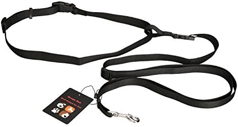 Hands Free Dog Leash,Geega Pet Premium Running Dog Leash with Adjustable Waistbelt Best Dog Training Leash for Walking Running Hiking with Your Dog Strong Durable and Weather Resistant Dog Slip Lead