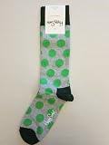 Happy Socks Big Dot Socks - Grey/Green (Womens Shoe 5.5-9.5)