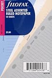 Filofax Papers Steel Assorted Ruled Notepaper Pocket Size - FF-210504