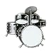 Black Drum Set Belt Buckle