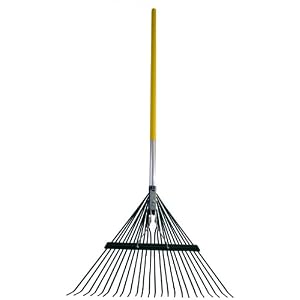 Flexrake CF24A Spring Rake 24-Inch Metal Head with 48-Inch Aluminum Handle