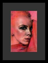 Annie Lennox (In Red) Music Framed & Matted Poster Print - 16" X 20"