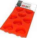 Flexible silicone non-stick 8 cup heart mould