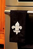 Rhinestone Fleur-de-Lis Kitchen Towel