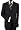 Presidential Suit Signature Collection Mens Suit Italian Merino Wool 140s Two Button Jacket Flat Front Pants Business Suit Pure Black