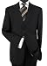 Presidential Suit Signature Collection Mens Suit Italian Merino Wool 140s Two Button Jacket Flat Front Pants Business Suit Pure Black