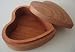 Cherry Wood Heart Jewelry Box, 1.25 Inches Deep Cherry Wood Heart Jewelry Box, 1.25 Inches Deep